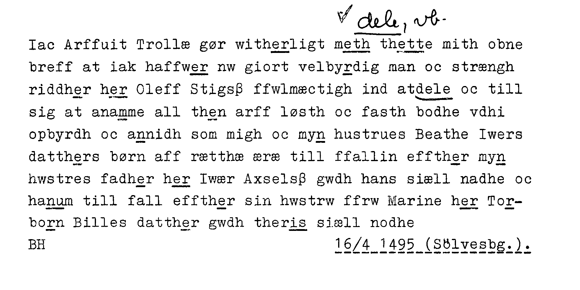 Billede af dagens seddel her